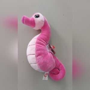 Ty Pink Seahorse Plush Stuffed Animal